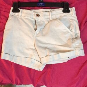 White jean shorts